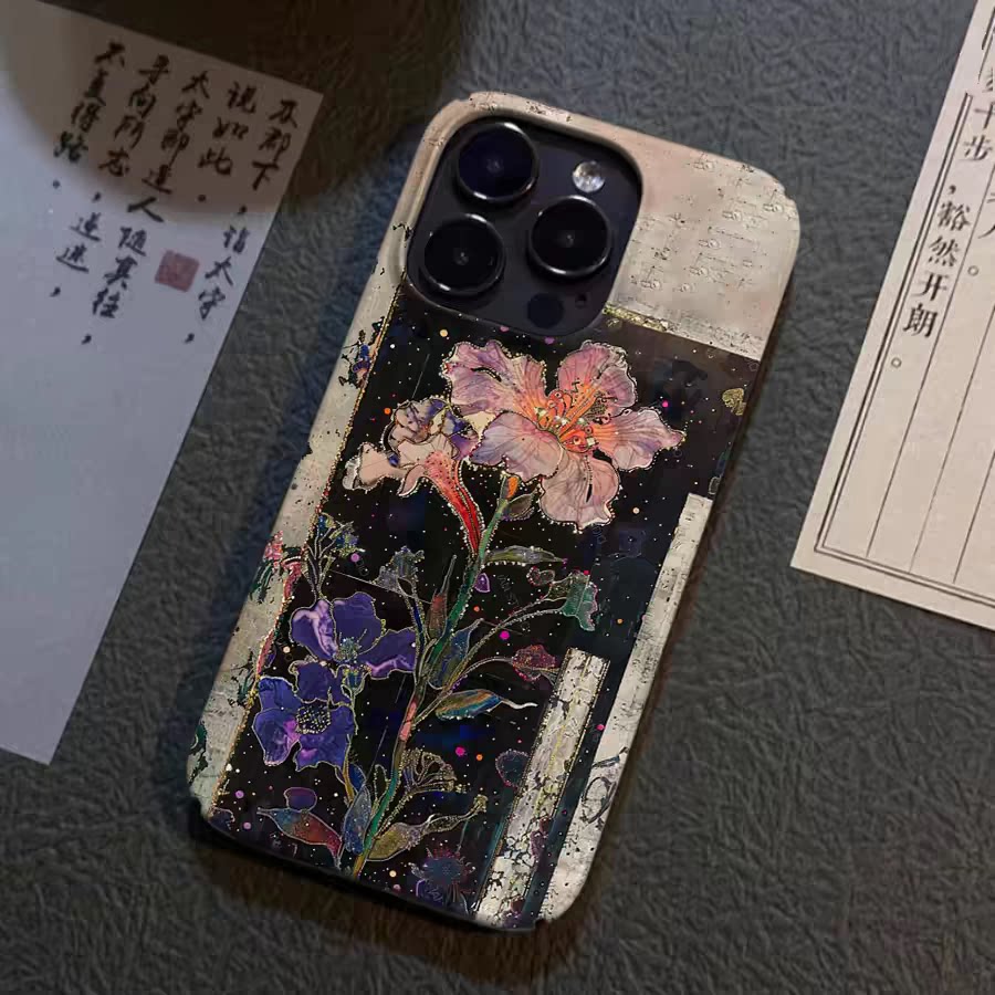 孤独的花适用于苹果16pro超好看的手机壳小众高级感ins风iPhone16promax可爱15菲林14创意13趣味11艺术原创xr