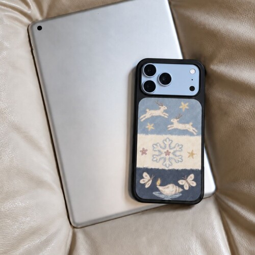 ins风复古小羊黑边玻璃磁吸适用苹果iPhone18promax手机壳1716pro小米1514Pro华为mate80p90荣耀vivooppo防摔