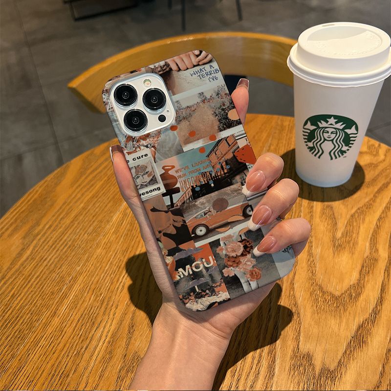 原创个性美式复古欧美海报适用软壳苹果手机壳iPhone14promax12mini硬壳11全包13小众8保护套磨砂7半包潮牌