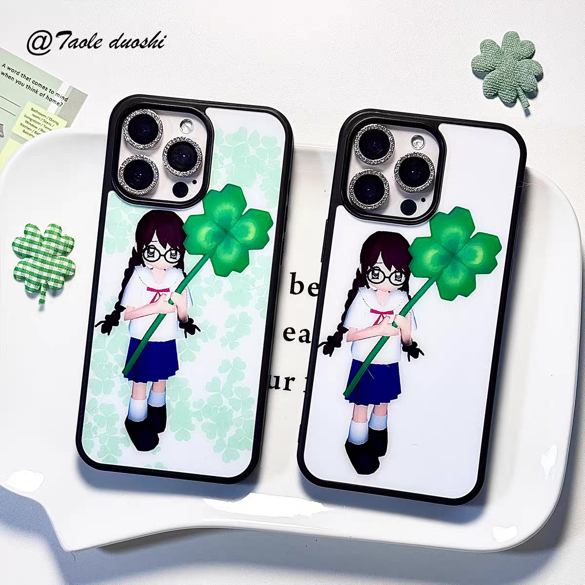 ins日系制服女高亚克力黑边磁吸适用苹果iPhone16promax手机壳1312pro小米1415Pro华为mate60p70三星S23防摔