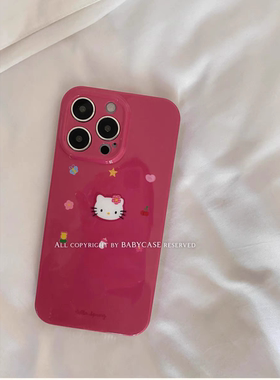 适用于苹果华为安卓手机壳BABYCAS韩系少女iphone15promax小众14Pro甜美13可爱12猫咪HelloKitty插画趣味卡通