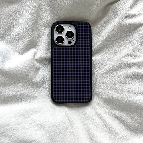 ins紫黑条纹原创亚克力黑边磁吸适用苹果iPhone16promax手机壳131512pro小米14Pro华为mate60p70三星S23防摔