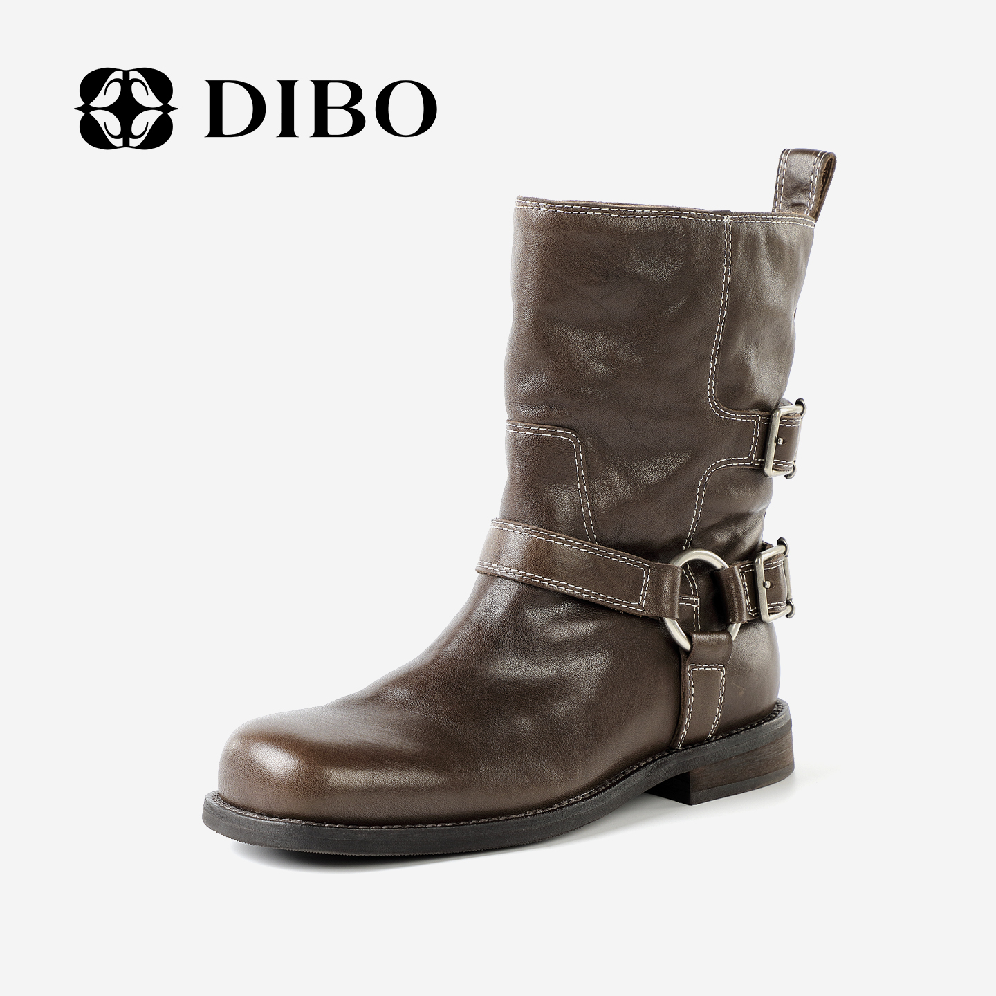 DIBO碲铂商场同款牛仔西部靴女