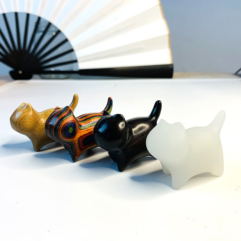 작은 검은 고양이 백단 귀여운 새끼 고양이 장식품 수제 데스크탑 장식품 크리 에이 티브 선물 핸드 피스 어린이 날