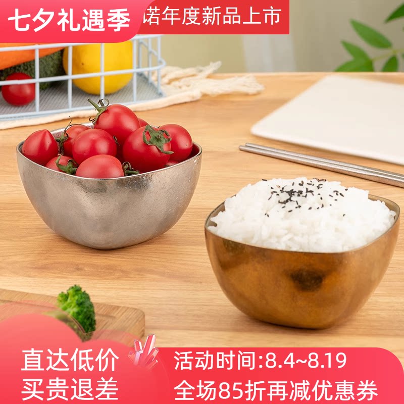 希诺纯钛饭碗筷子高端高精致餐具