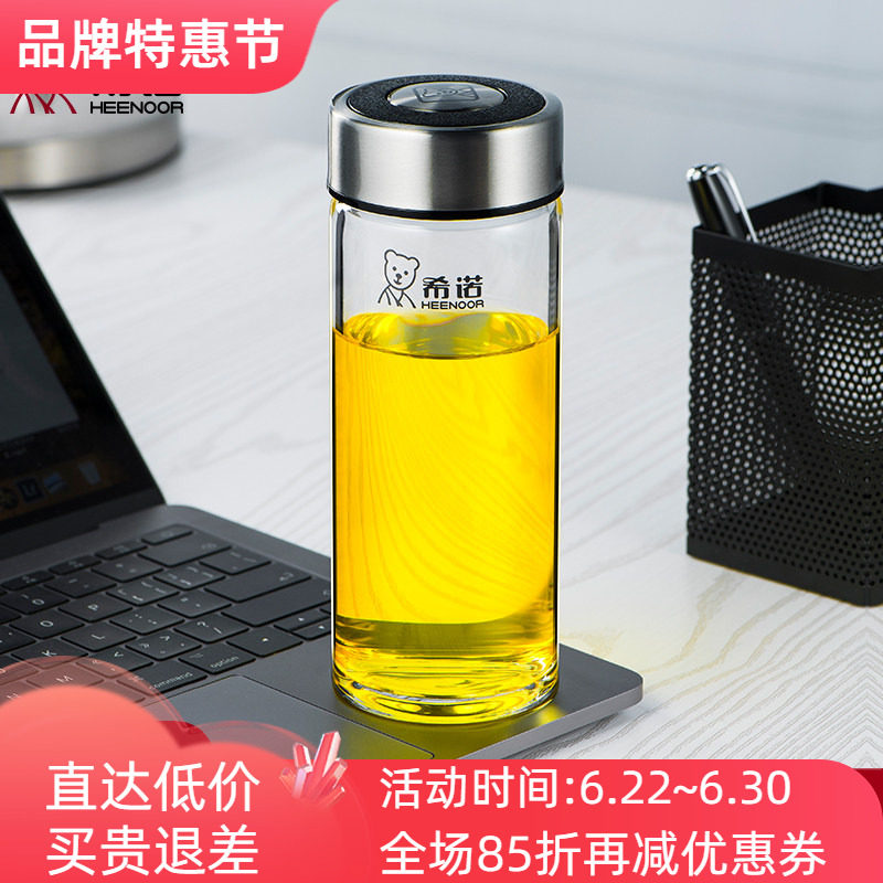 希诺单层玻璃杯商务办公车载便携创意加厚泡茶水杯子XN-6015/6016 - 实物图