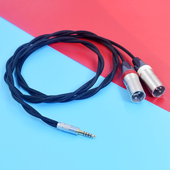 HIFI母带级4.4mm转2XLR公4.4一分二转双卡侬音响线卡农平衡音频线