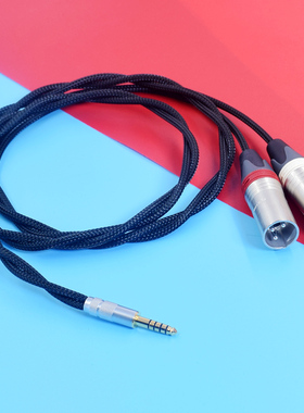 HIFI母带级4.4mm转2XLR公4.4一分二转双卡侬音响线卡农平衡音频线