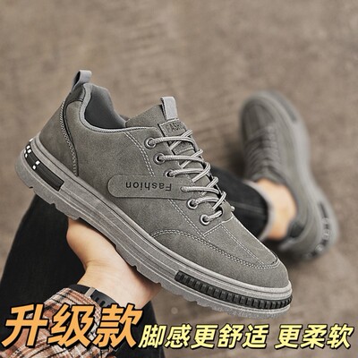 2025新款冬季耐磨劳保鞋男士男鞋防滑轻工装鞋加绒运动工作休闲鞋