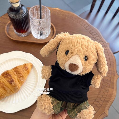 Yummy兔甜美小狗衣服jellycat巴塞罗熊tiny小熊娃衣16cm黑色帽衫