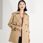 正品 BUSHBURY女装 走秀同款 英伦风名媛新款 高端欧美大牌风衣法式