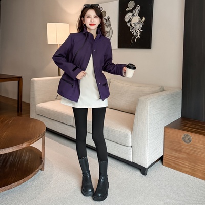 加绒保暖高端女风衣夹克显瘦外套