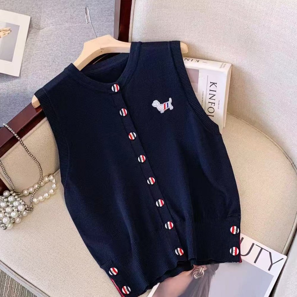 大牌高品质春秋女装针织马甲背心BIABETTY欧美专柜正品