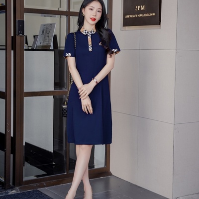 欧美高端专柜正品春夏短袖连衣裙