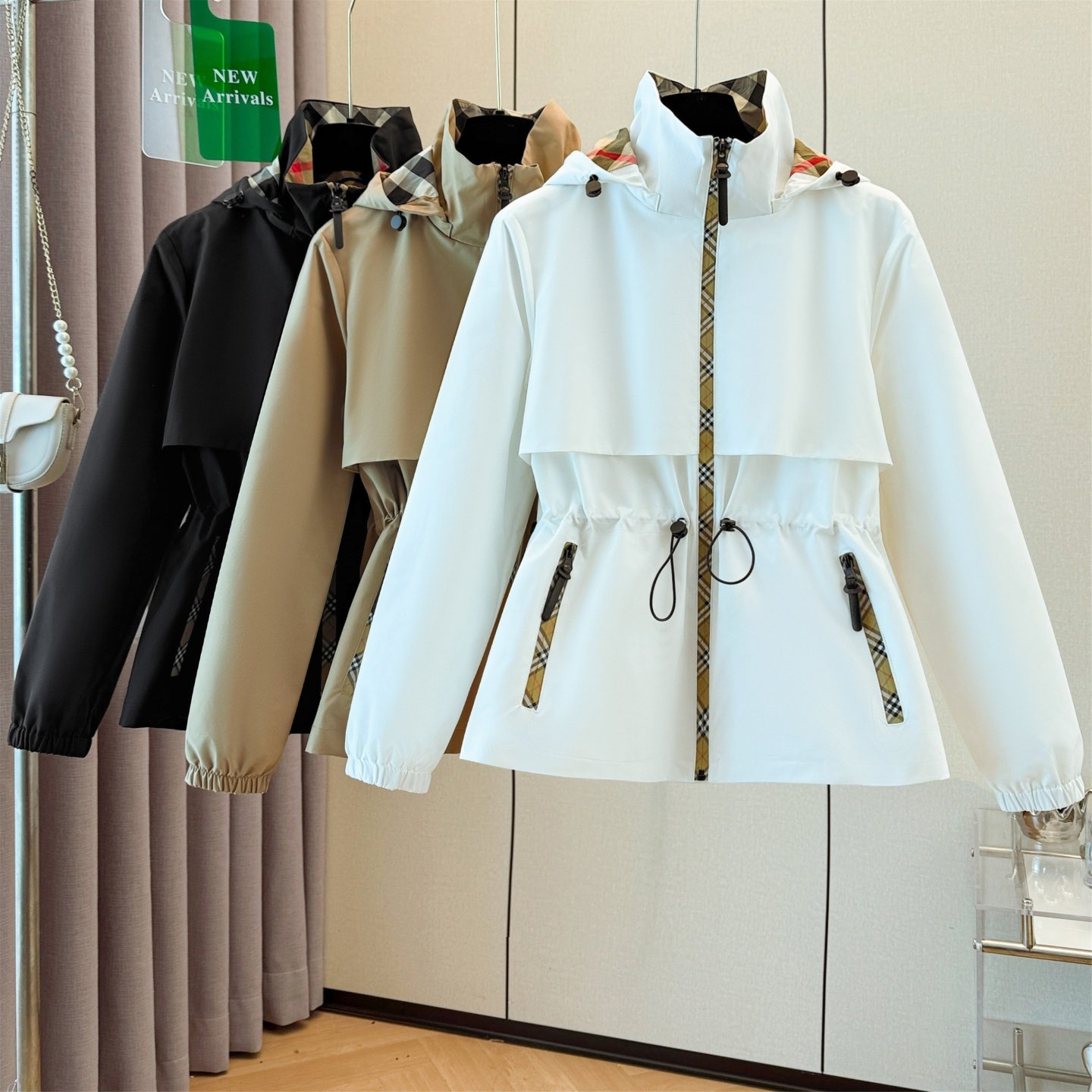 新款格子欧美大牌高端风衣夹克显瘦气质格纹拼接外套BIABETTY正品,女装/女士精品,风衣,淘宝优惠券,粉丝福利购,淘宝优惠卷
