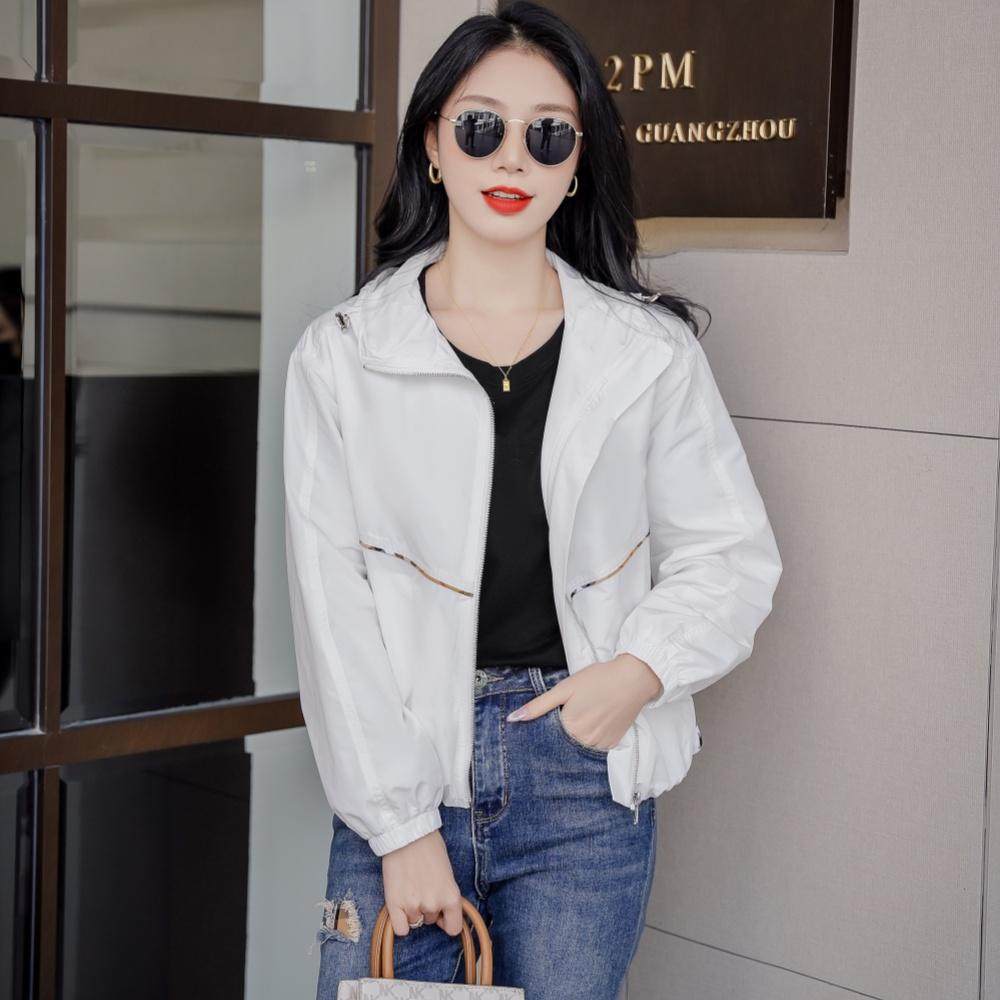 高端欧美BIABETTY专柜正品短薄款冲锋衣外套休闲百搭白色夹克风衣