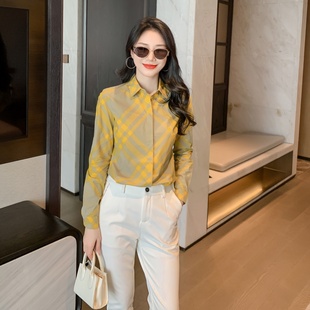 高品质格子方格棉质英伦风大牌显气质衬衫 BIABETTY欧美专柜正品