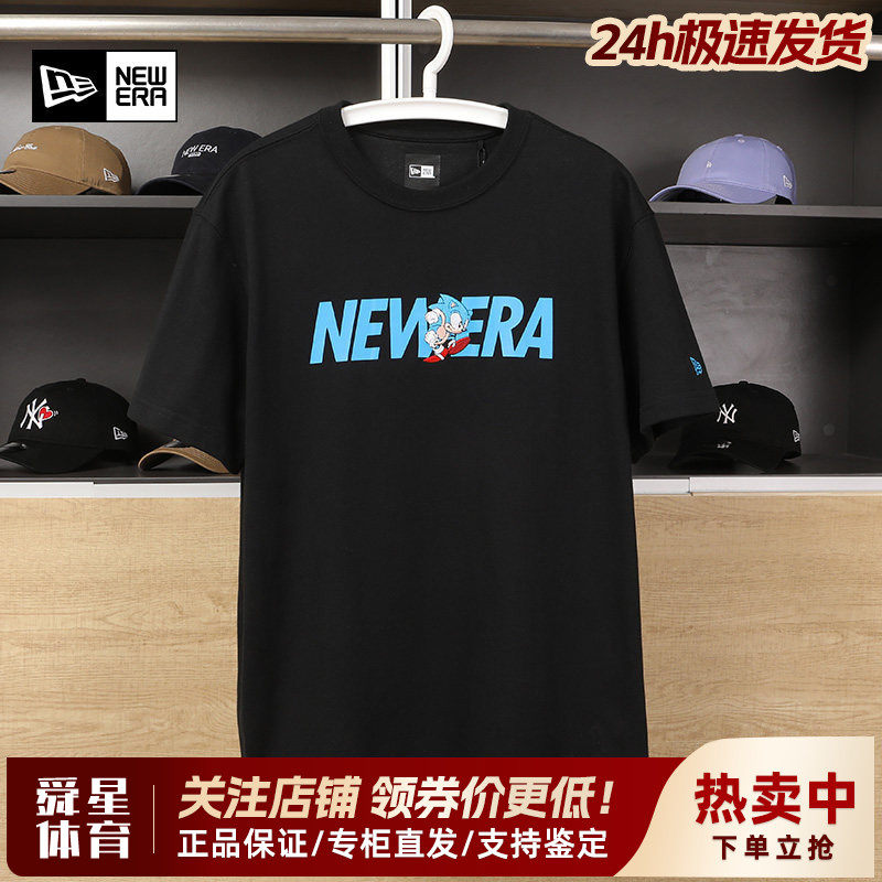 New Era纽亦华男女短袖上衣百搭潮刺绣印花运动半袖T恤13037714