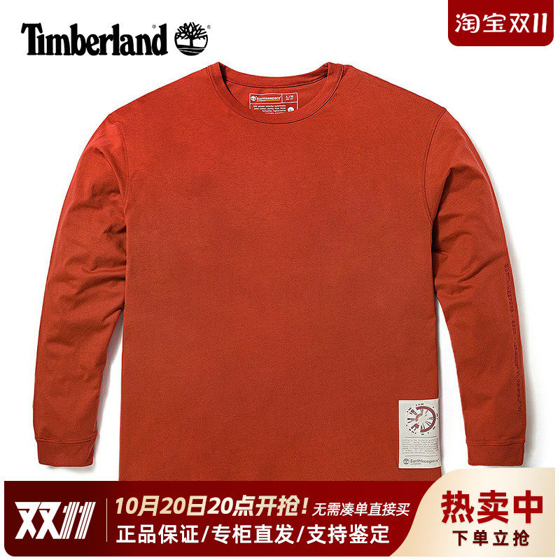 Timberland添柏岚户外男女春夏纯棉透气宽松休闲圆领长袖T恤A6BM2