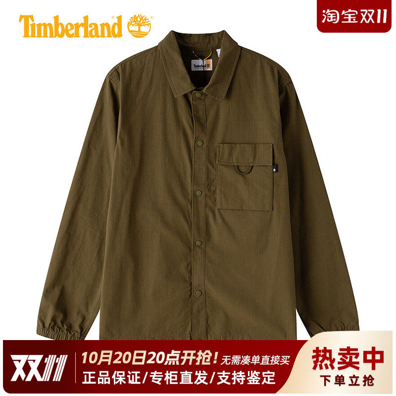 Timberland添柏岚户外男翻领商务内搭外穿休闲长袖衬衫外套A5M46