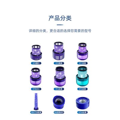 适配dyson戴森吸尘器配件滤芯大全V6V7V8V10V11v12slim水洗过滤网