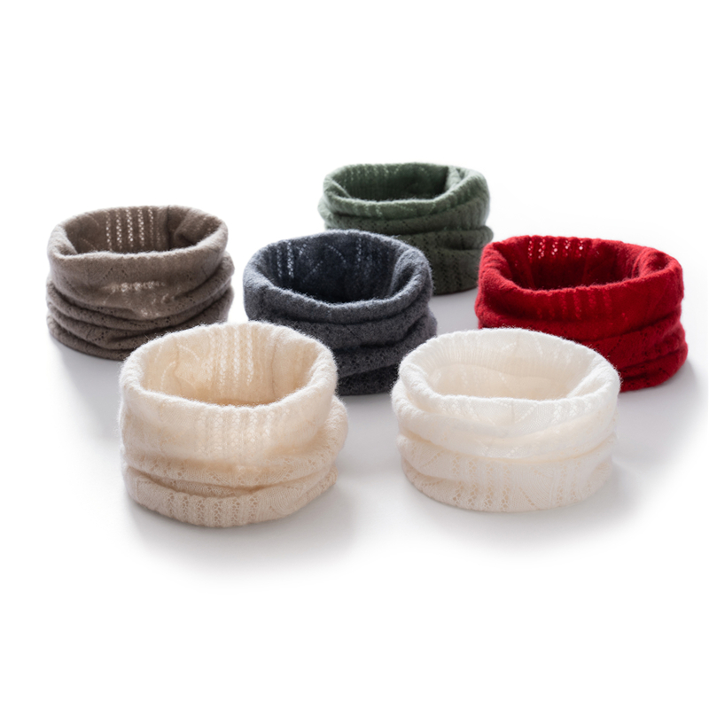 100%纯山羊绒针织护脖围巾脖套