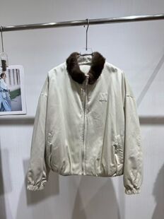 反季节捡漏欧洲站高端定制水貂拼接外套