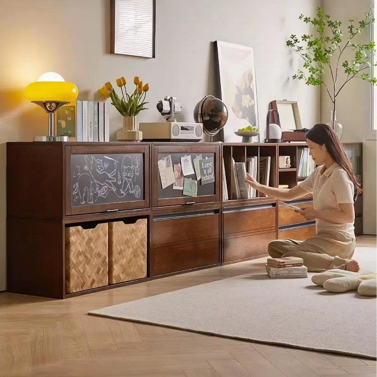 自由组合格子柜实木书柜客厅靠墙儿童绘本收纳柜幼儿园储物展示柜,住宅家具,组合书柜,淘宝优惠券,粉丝福利购,淘宝优惠卷