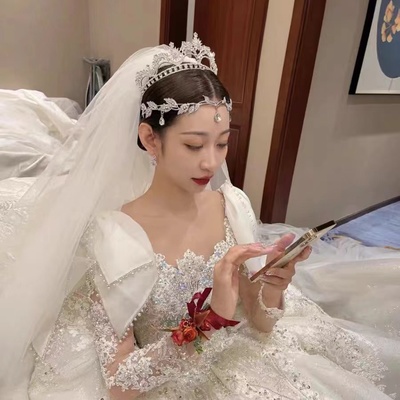 额饰额头链皇冠头饰新娘结婚