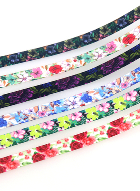 复古 印花织带 缎带 绸带 彩带 蝴蝶结DIY卡通印刷罗纹带X13989