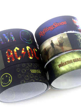 行尸走肉印花织带 缎带 绸带 彩带蝴蝶结DIY卡通印刷罗纹带S14351