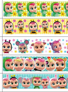 欧美卡通 印花织带 缎带 绸带彩带蝴蝶结DIY卡通印刷罗纹带S11974