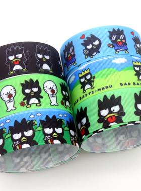 坏小鸟印花织带 缎带 绸带 彩带 蝴蝶结DIY卡通印刷罗纹带S13169