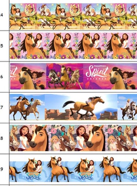 欧美卡通 印花织带 缎带 绸带彩带蝴蝶结DIY卡通印刷罗纹带S14115