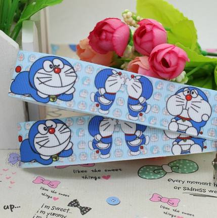哆啦A梦 印花织带缎带绸带彩带蝴蝶结DIY卡通印刷罗纹带1743