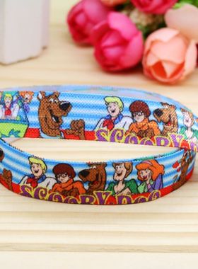 欧美卡通 发饰发带蝴蝶结DIY卡通印刷FOE弹力包边带71455