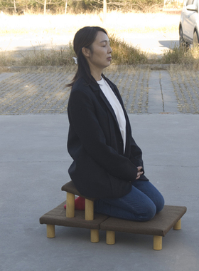 打坐榻实木禅修跪坐坐榻静坐榻跪坐凳子跪坐瑜伽跪凳搁脚凳正坐凳