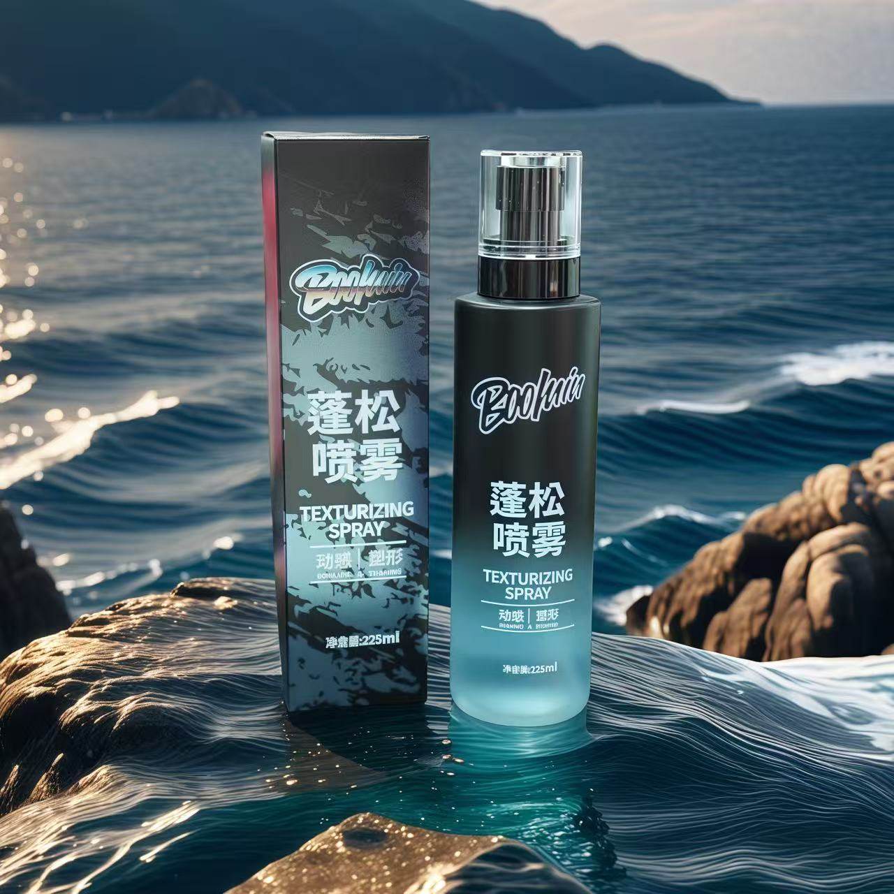 BOOMIN美式蓬松喷雾225ml卷发定型自然凌乱造型男士檀木蓬松喷雾