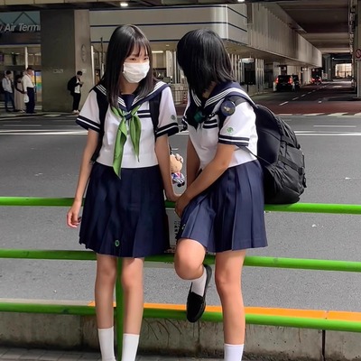 夏日和风铃 幸木女子 原创设计JK制服四叶草水手服夏服日系校供风