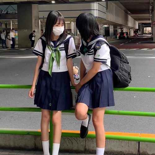 夏日和风铃 幸木女子 原创设计JK制服四叶草水手服夏服日系校供风