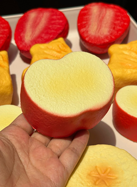 木吉仿真水果苹果香蕉酥慢回弹玩具草莓菠萝解压捏捏乐squishy