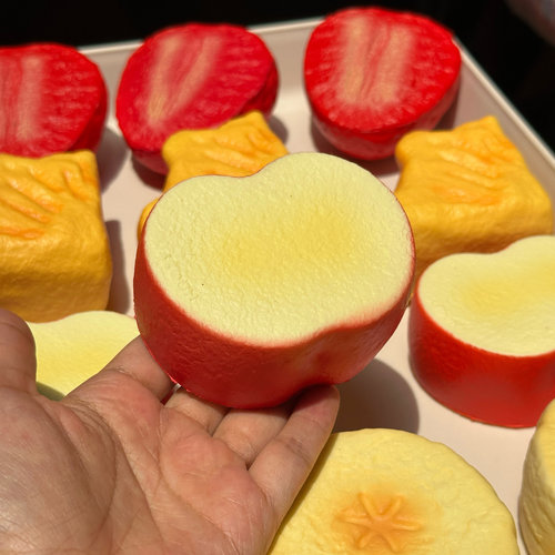 木吉仿真水果苹果香蕉酥慢回弹玩具草莓菠萝解压捏捏乐squishy