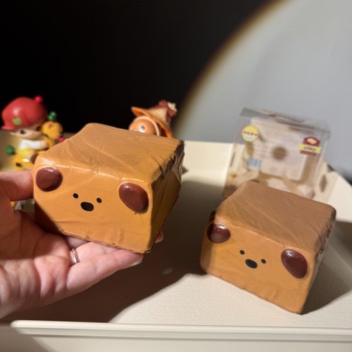 木吉慢回弹熊宝小方解压玩具捏捏乐仿真食物食玩创意可爱squishy