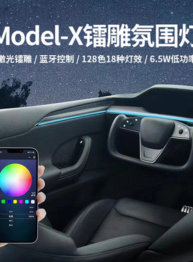 适用特斯拉modelX/S氛围灯椅背车门灯氛围灯迎宾灯改装专用配件