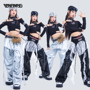 顽皮尼莫爵士舞女童服装 秋冬街舞走秀时髦潮酷女团甜酷jazz演出服