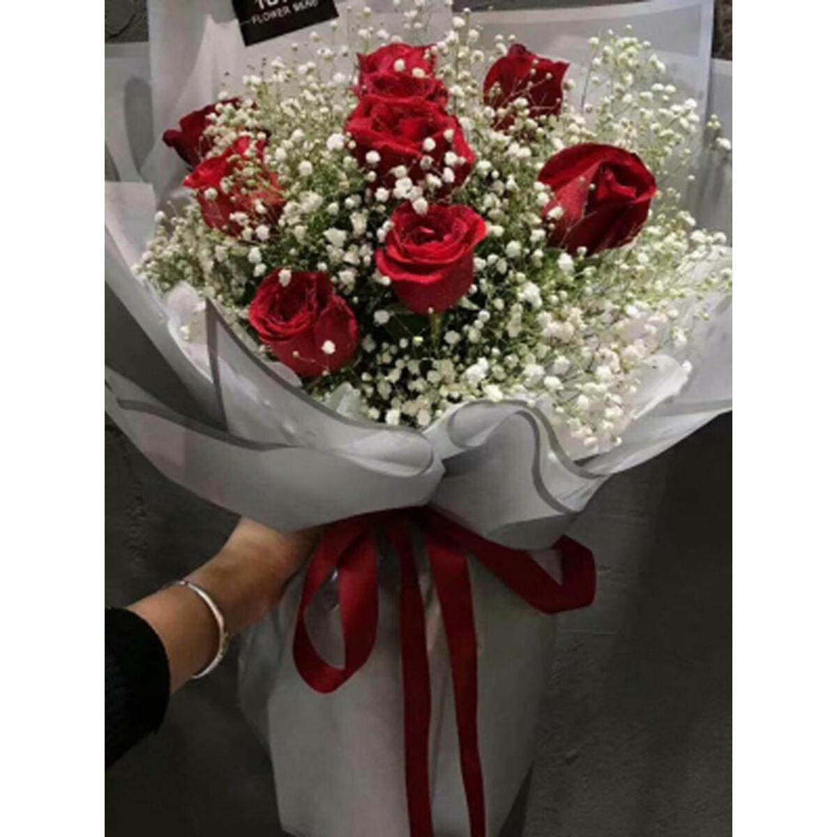 11朵红玫瑰花束巴彦淖尔鲜花速递临河区同城花店配送上门生日表白