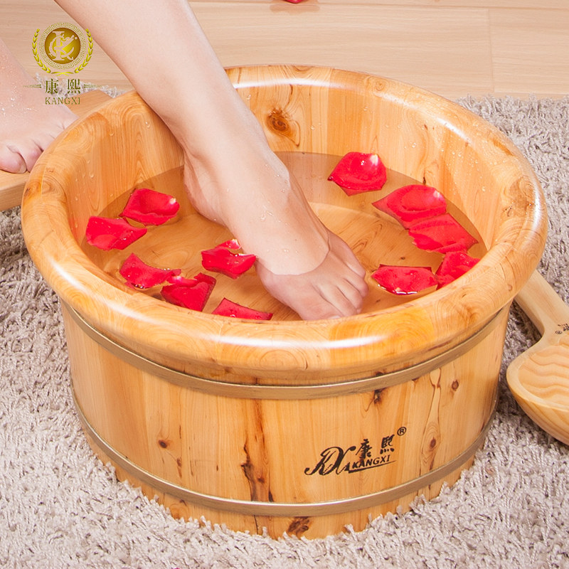 香柏木泡脚桶家用实木洗脚桶保温木质泡脚木桶足浴洗脚泡脚盆木盆