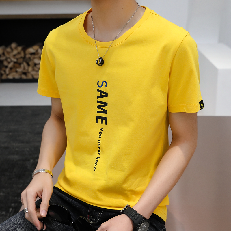 限1000张券苏衣缇新品 2019潮流男装衣服短袖T恤青少年休闲男学生圆领上衣