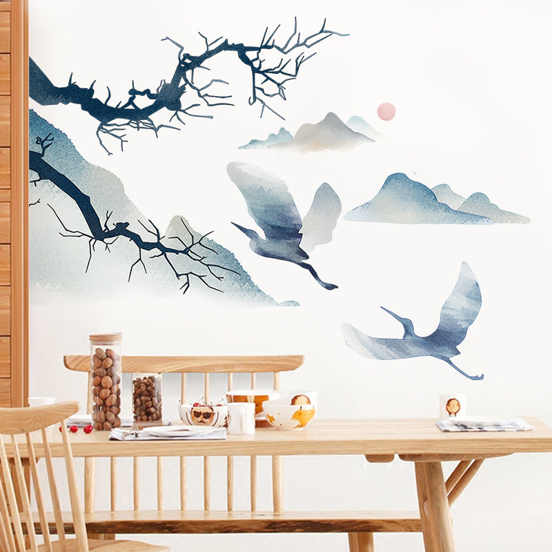 自粘墙纸壁纸中式客厅沙发电视背景墙贴画3d立体卧室床头装饰山水,家居饰品,软装墙贴,淘宝优惠券,粉丝福利购,淘宝优惠卷