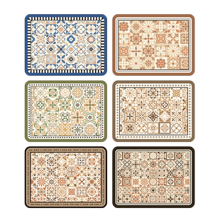 复古格纹砖纹厨房沥水垫台面硅藻泥吸水防滑茶盘放碗可裁剪碗碟垫